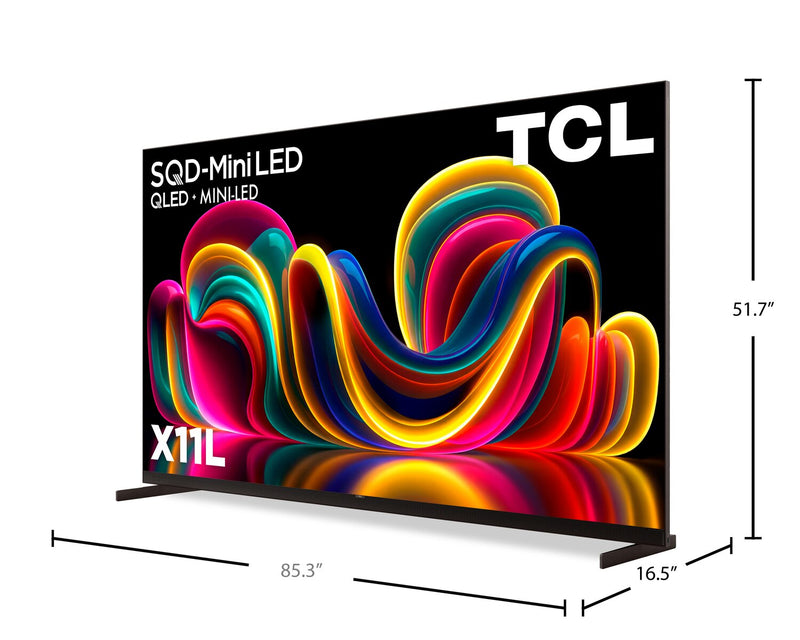 TCL 98\" X11L SQD Mini-LED 4K Smart Google TV (98X11L) - 2026 Model