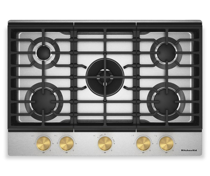  KitchenAid Gas-on-Metal Cooktop with CookShield Finish - Stainless Steel - KCGK730SSS