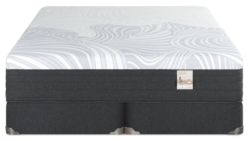 Springwall Spa 12 Plush Smooth Top King Mattress in a Box Set