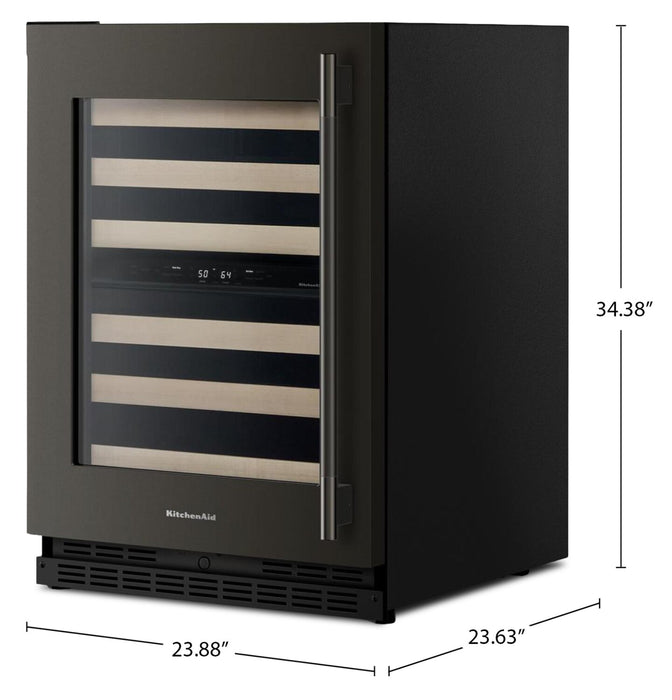KitchenAid 24\" Undercounter Wine Cellar – Black Ore - KUWL524SBE