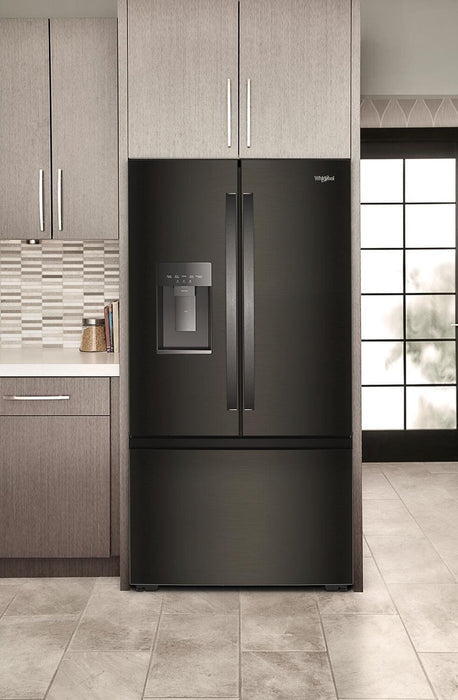 Whirlpool 36\" 23.4 Cu. Ft. French Door Refrigerator – Black Stainless Steel - WRFC5036RV