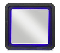 Kaleo Bedroom Dresser Mirror with LED Light, Modern - Grey Oak 