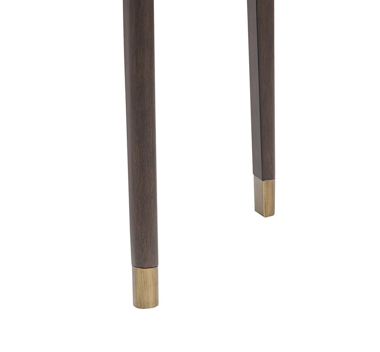 Neeva 24\" Modern Round End Table - Dark Brown Birch