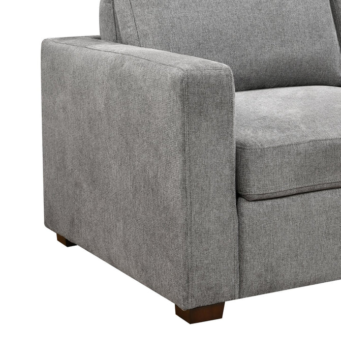 Drift 66.5\" Linen-Look Fabric Sleeper Sofa with Track Arms - Grey