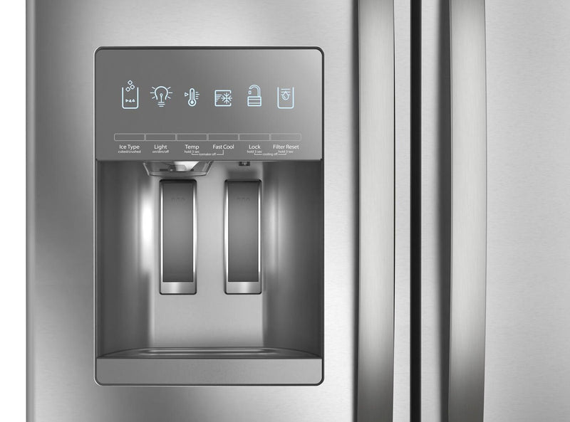 Whirlpool 36\" 25 Cu. Ft. French-Door Refrigerator with Ice and Water Dispenser - WRFF3436RZ