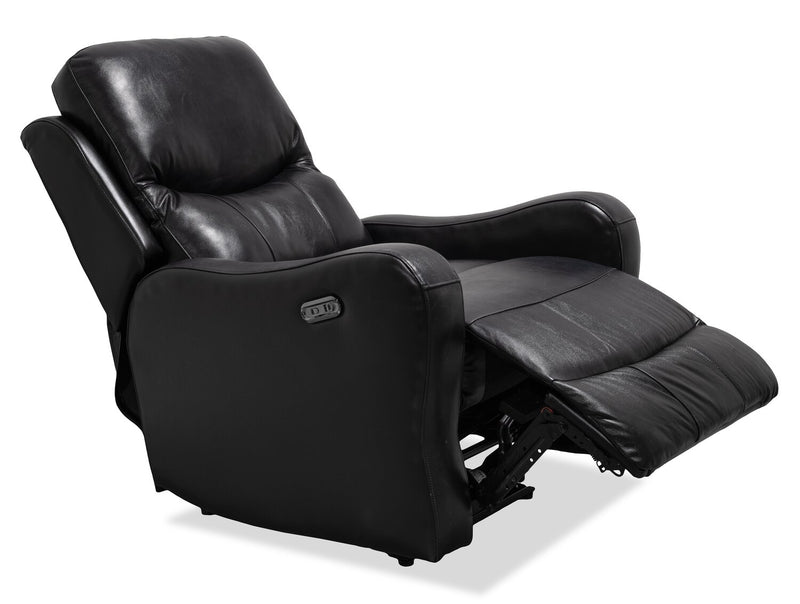Elli 32\" Faux Leather Swivel Glider Power Reclining Chair – Black