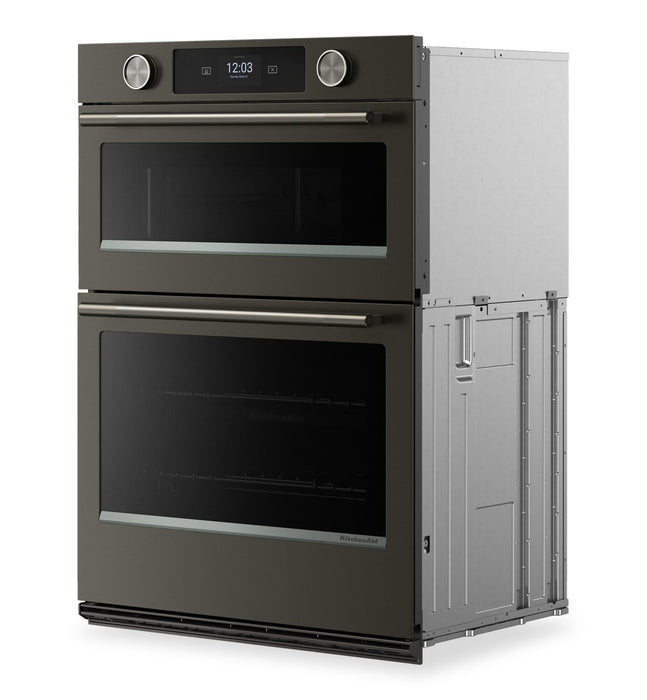 KitchenAid 30\"  Smart Electric Combo Wall Oven - Black Ore - KOEC730SBE