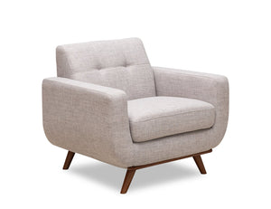 Freeman Linen-Look Fabric Chair - Dove