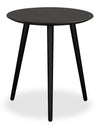 Viola 20\" Modern Round End Table – Black Ash 