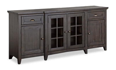 Wesley 70" Traditional TV Stand with Storage and Cable Management for TVs up to 75" - Graphite | Meuble pour téléviseur traditionnel Wesley de 70 po avec rangement et système de gestion des câbles