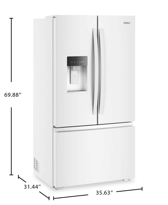 Whirlpool 36\" 23.4 Cu. Ft. French Door Refrigerator - White - WRFC5036RW