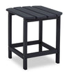 Bask Outdoor Patio End Table - 15\"W, High Density Plastic, UV & Weather Resistant - Black