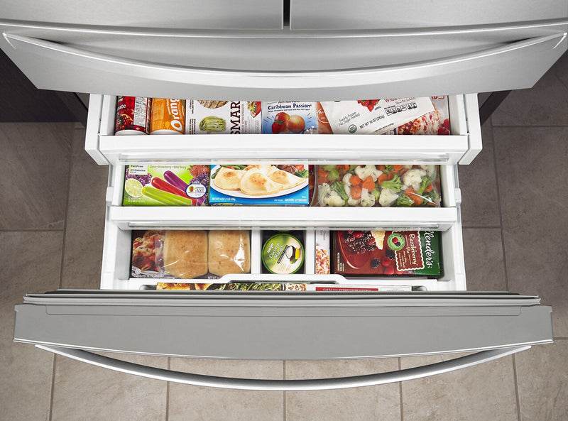 Whirlpool 36\" 26 Cu. Ft. French-Door Refrigerator - Fingerprint Resistant Stainless Steel - WRMF7736PZ