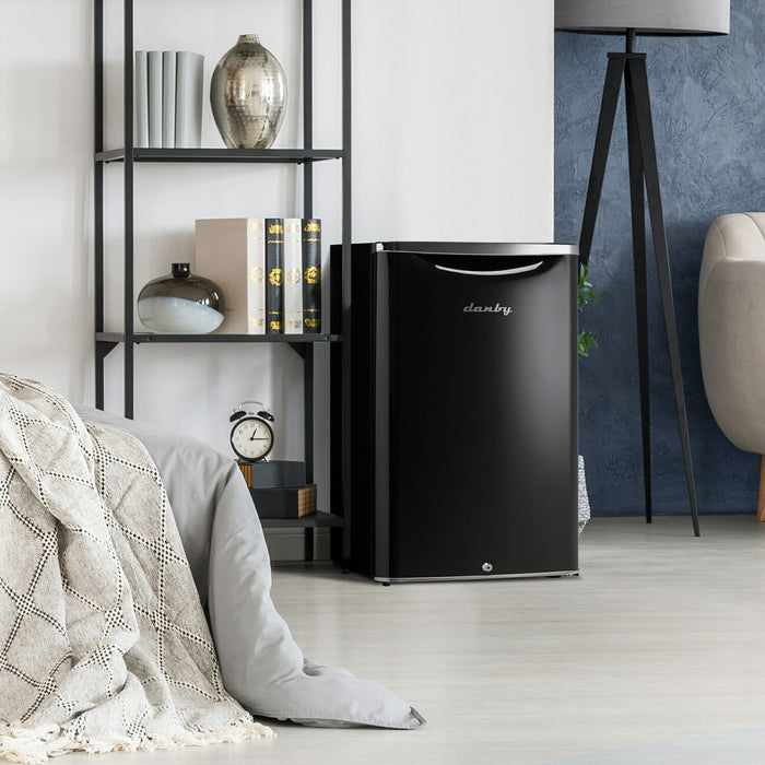Danby 20.8\" 4.4 Cu. Ft. Single-Door Mini Fridge - Black - DAR044A6MDB