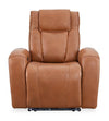 Shaquille O’Neal Home Titan 42\" Genuine Leather Power Reclining Chair with Shaq-o-pedic Comfort – Earth 