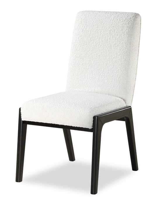 Alma 7pc Dining Set with Table & 6 Chairs, Trestle Base, 86\"W - Charcoal Black & White