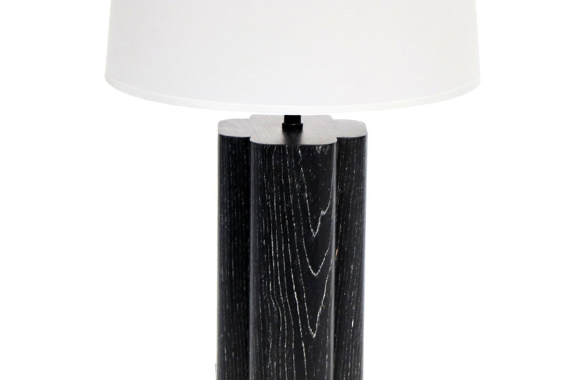 Nash 28.7\" Table Lamp with Linen Shade – Black Oak 