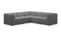 Natalia 5-Piece Fabric Sectional - Grey 
