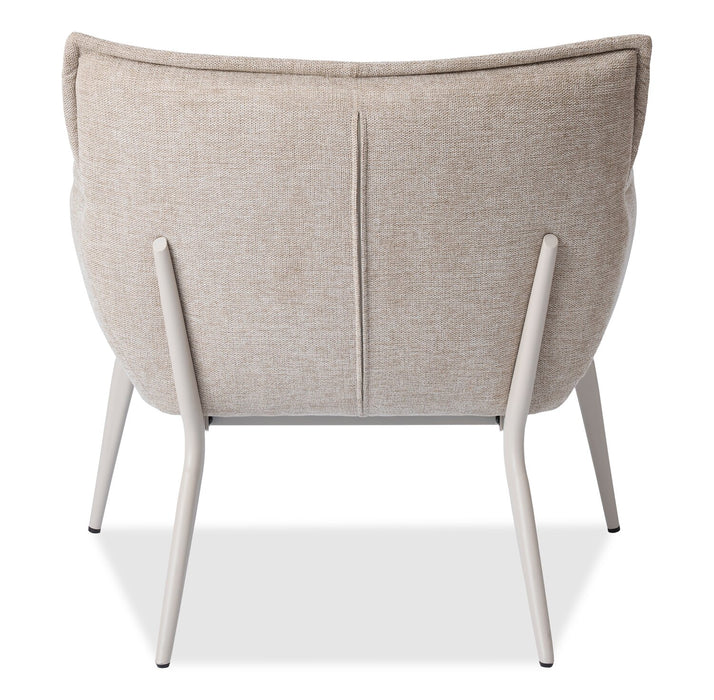 Tori 32.68\" Fabric Accent Chair with Metal Frame - Sand