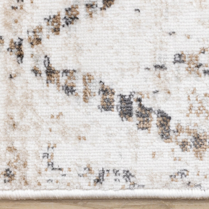 Fresh Washable Cream Geometric Rug - 2'0\" x 6'7\" 