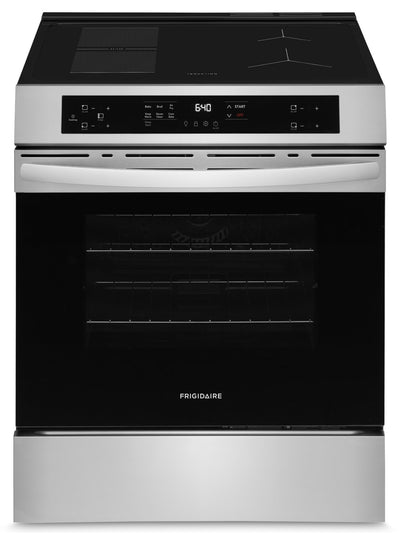 Frigidaire 5.3 Cu. Ft. Front Control Induction Range with Air Fry – Stainless Steel - FCFI308CBS | Cuisinière à induction Frigidaire de 5,3 pi³ avec commandes à l’avant et friture à air - acier inoxydable - FCFI308CBS