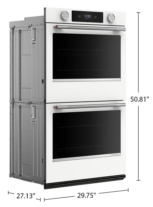 KitchenAid 30\" Smart Electric Double Wall Oven - White - KOED730SWH