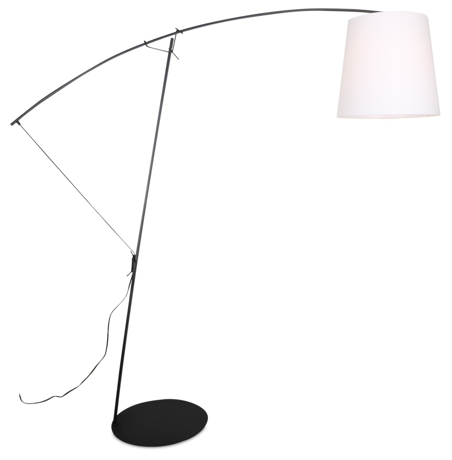 Charley 85.5" Black Metal Arc Floor Lamp - The Brick