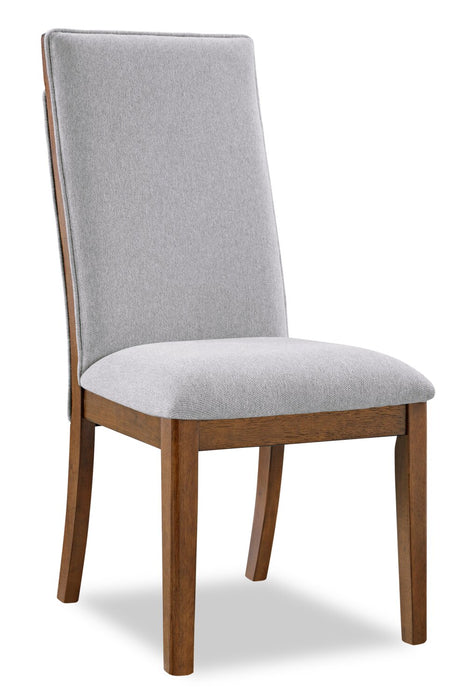 Ember 5pc Dining Set with Table & 4 Chairs, 74-92\"W - Grey & Brown