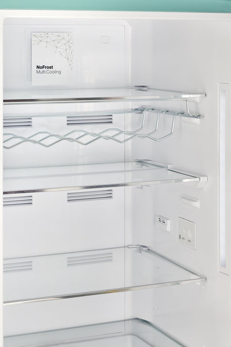 Classic Retro by Unique 24\" 12 Cu. Ft. Bottom-Freezer Refrigerator - Ocean Mist Turquoise - UGP-340L T AC