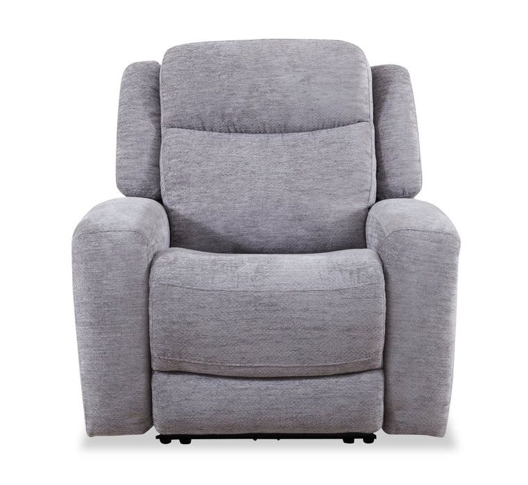 Atlantis 38\" Fabric Power Reclining Chair with USB Port - Dove Grey