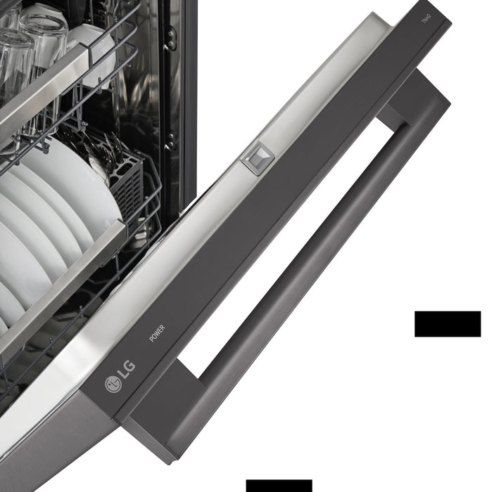 LG 24\" 42 dBA Built-In Top-Control Dishwasher with QuadWash® Pro – Black Stainless Steel - LDNTH753D