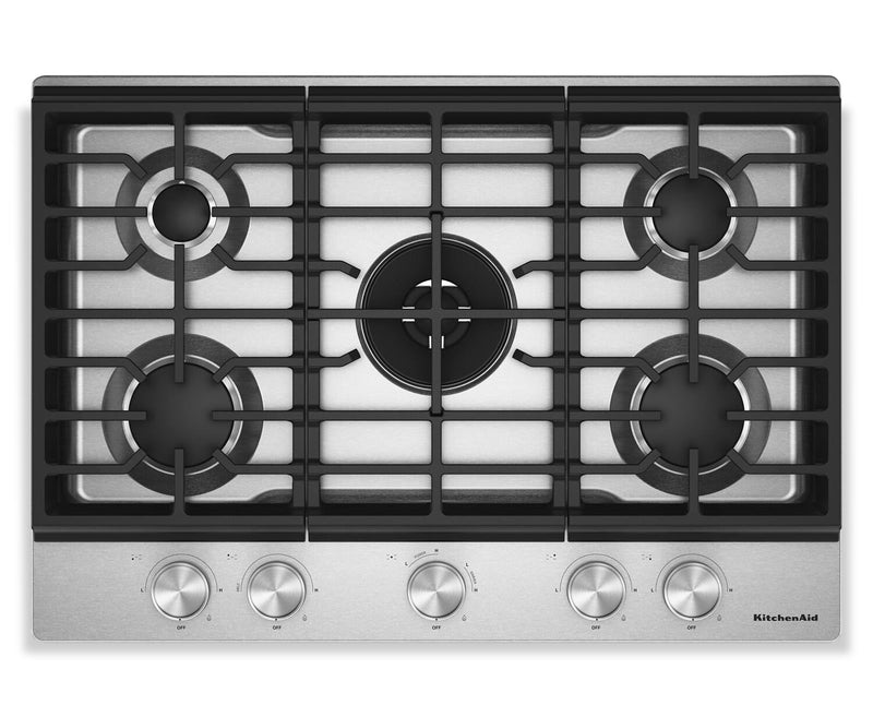  KitchenAid Gas-on-Metal Cooktop with CookShield Finish - Stainless Steel - KCGK730SSS