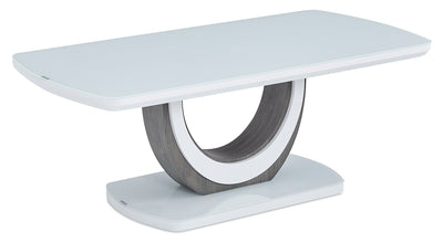 Brimley 47.25" Modern Coffee Table - White and Grey | Table à café moderne Brimley de 47,25 po - blanche et grise
