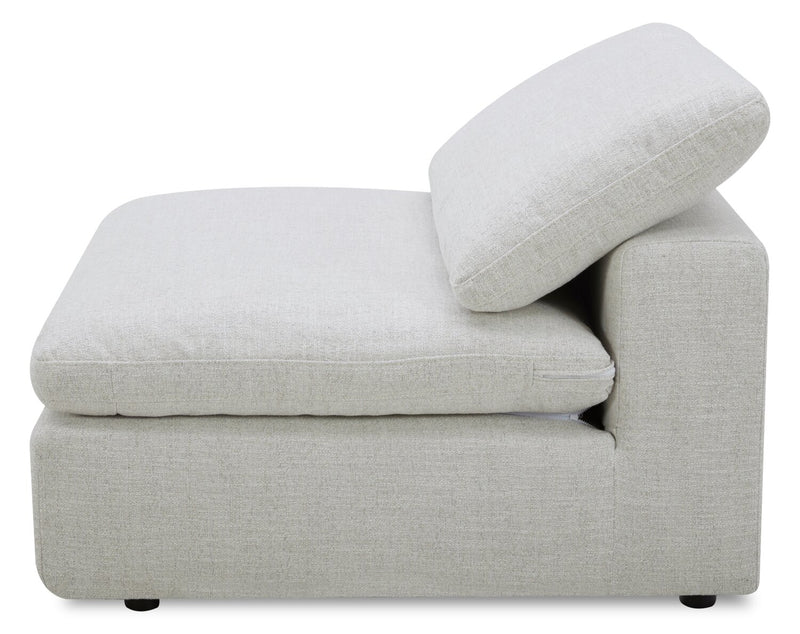 Sky Modular 4-Piece Fabric Sectional with Removable Feather Down Cushions - Nathan Wheat