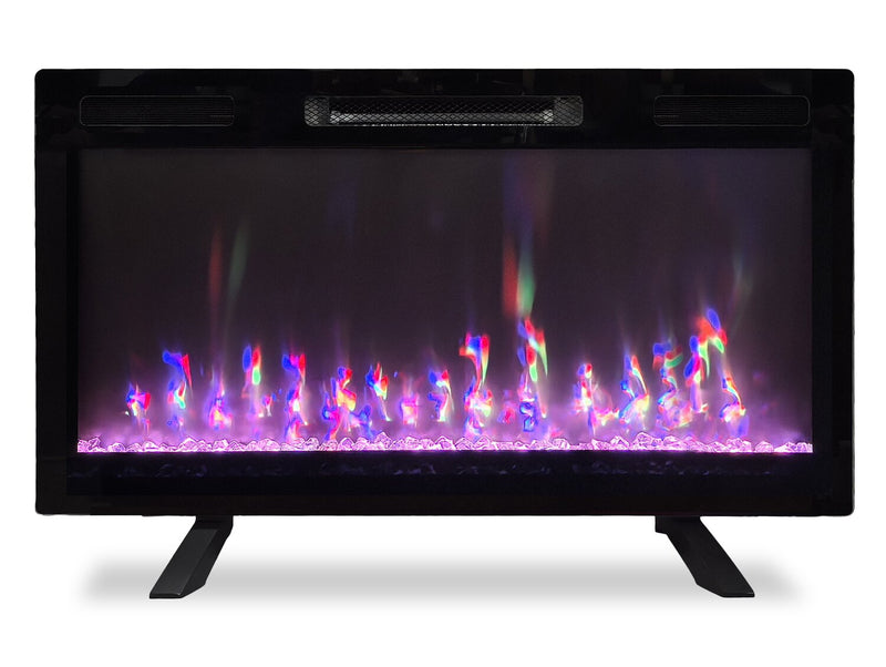 Mirage 36\" Modern Electric Fireplace - Black