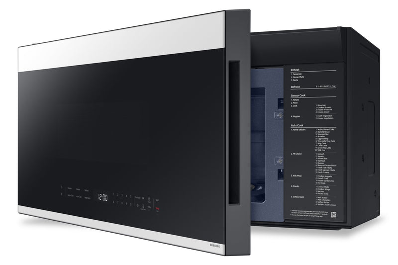 Samsung 2.1 Cu. Ft. Over-the-Range Microwave with 400 CFM and Glass Touch Control - White Glass - ME21DB650012AC
