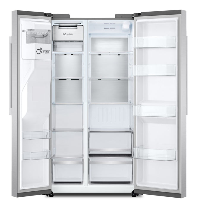 LG 36\" 27 Cu. Ft Side by Side Refrigerator - Fingerprint Resistant Stainless Steel - LL27T3530S 