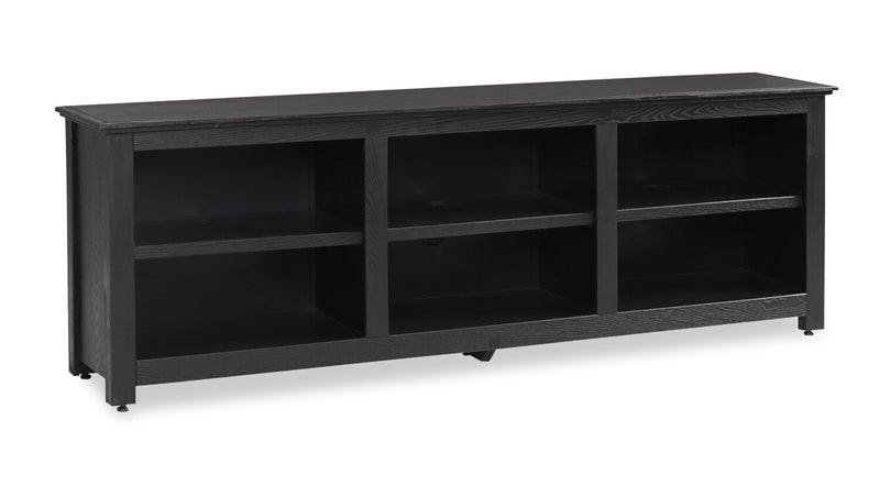 Stanley 70\" Pine TV Stand with Storage & Cable Management for TVs up to 80\"- Black