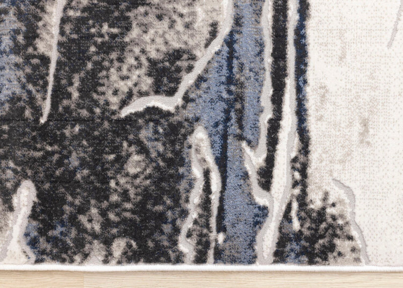 Linnie Blue Grey Area Rug - 5'3\" x 7'7\"