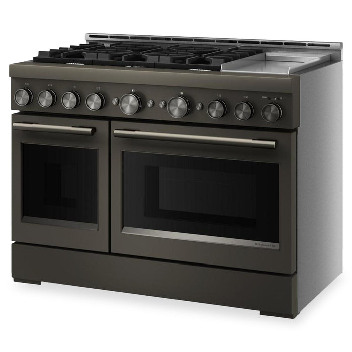 KitchenAid 6.3 Cu. Ft. 6 Burner Commercial-Style Gas Range – Black Ore - KFGD948SBE