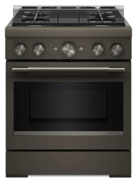KitchenAid 4.1 Cu. Ft. Gas Range with No Preheat Air Fry Mode – Black Ore - KFGS930SBE