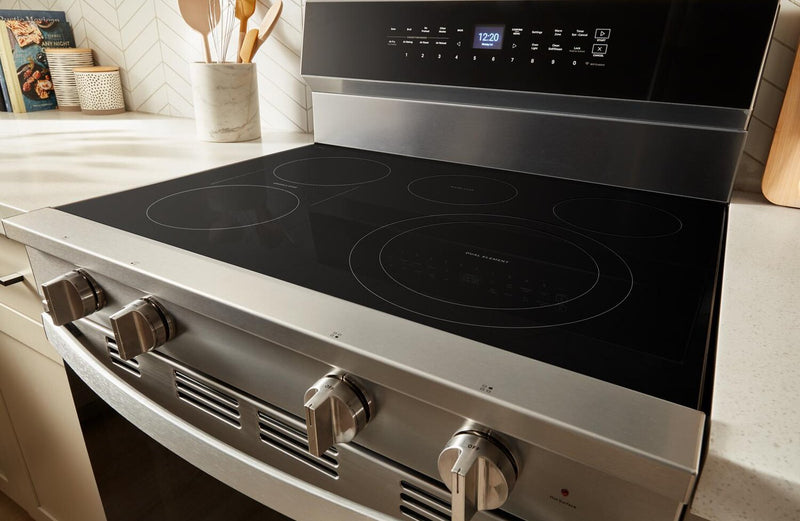 Whirlpool 30\" 5.3 Cu. Ft. Electric Range with No Preheat Air Fry - Fingerprint Resistant Stainless Steel - YWFES7030SZ