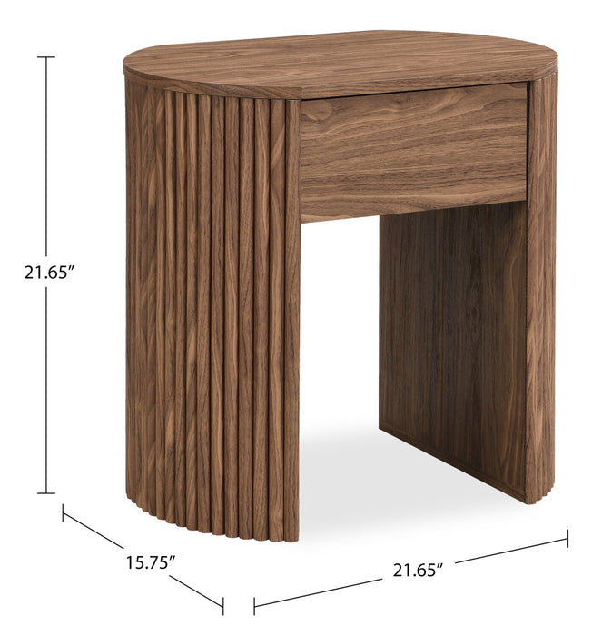 Briggs 21.65\" End Table with Storage - Brown