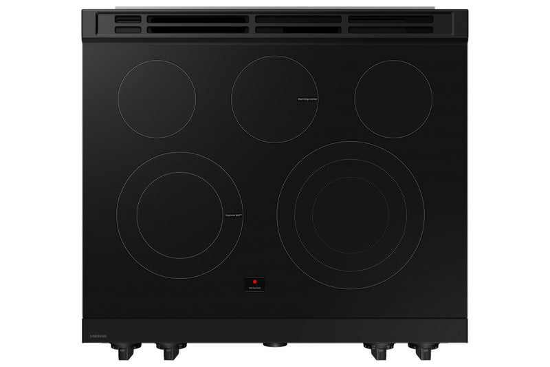 Samsung 6.3 Cu. Ft. Smart Electric Slide In Range with Air Fry and Air Sous Vide - White Glass - NSE6DB850012AC