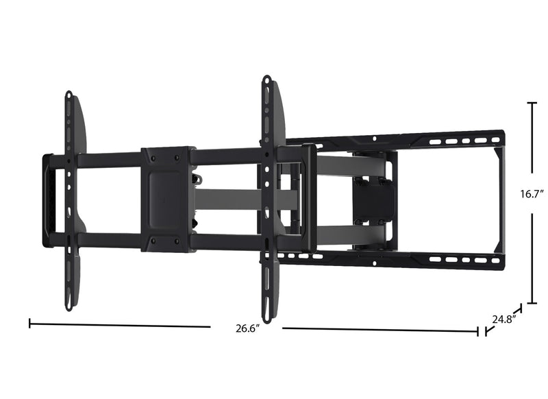 Seneca SDA51 Full Motion Dual Stud TV Mount for 40\" to 90\" TVs – Black