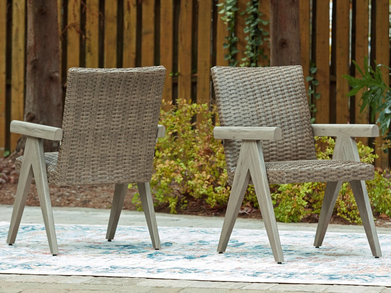 Muskoka Outdoor Patio Set of 2 Chairs - Resin Wicker, UV & Weather ...