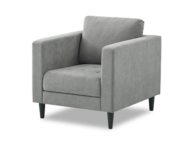Metro 32" Fabric Chair with Tufted Seat Cushion and Reversible Back Cushion - Grey | Fauteuil Metro de 32 po en tissu avec coussin de siège capitonné et coussin de dossier réversible - gris