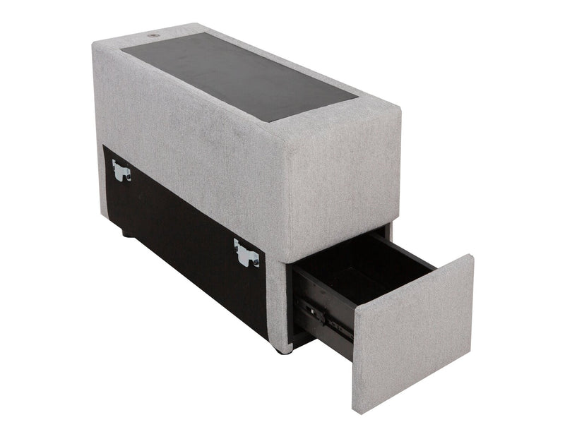 Vault 6-Piece Left-Facing Sectional with Sofa Bed Loveseat, Two Storage Chairs and Storage Chaise - Grey