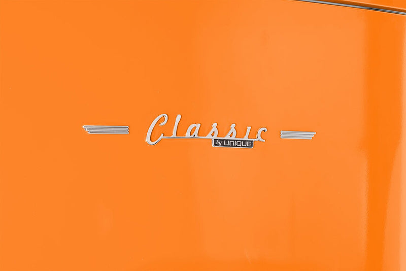 Unique Classic Retro 28\" 17 Cu Ft. Bottom Mount Refrigerator - Orange - UNQ-455L O AC