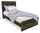 Riley Panel Bed with Headboard & Frame for Kids, Made in Canada, Grey - Twin Size